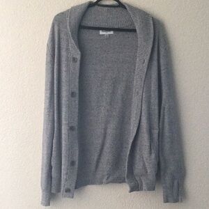 Gray Cotton Cardigan